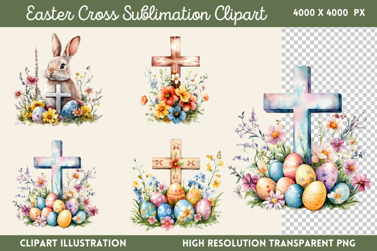 Easter Cross Clipart Image 19