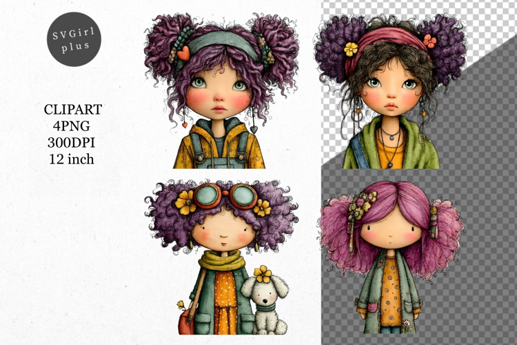 Whimsical Girl Clipart