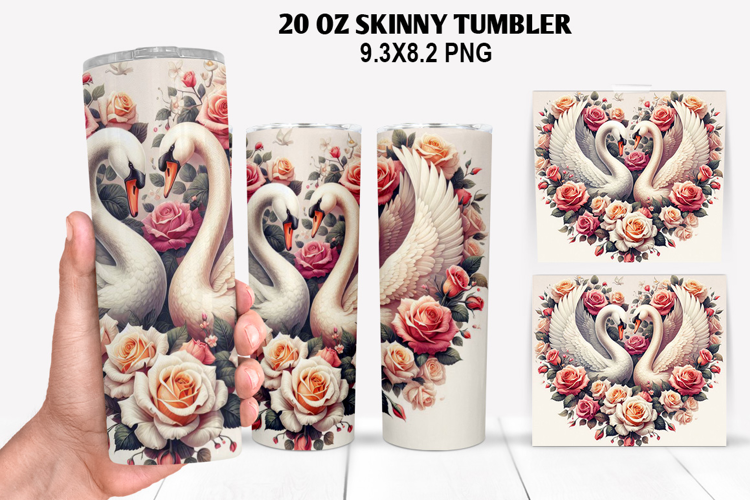 Valentine Skinny Tumbler 20oz Wrap Design, Valentine Tumbler