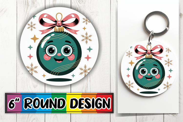 Luminous Car Coasters Round Design, Cute Christmas