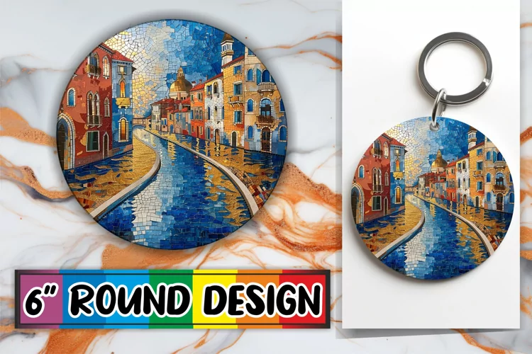 Luxe Landscape Keychain Marvels: Golden Delights