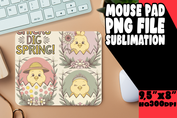 RADIANT MOUSE MAT SUBLIMATION IDEAS, Cute Easter