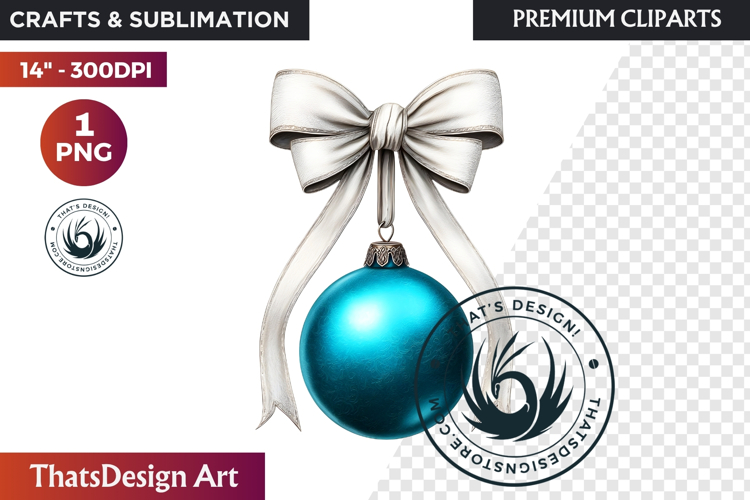 Christmas Baubles Clipart, Festive Holiday Ornaments PNG