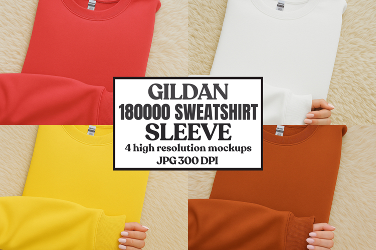 Gildan 18000 Sleeve Sweatshirt Mockup