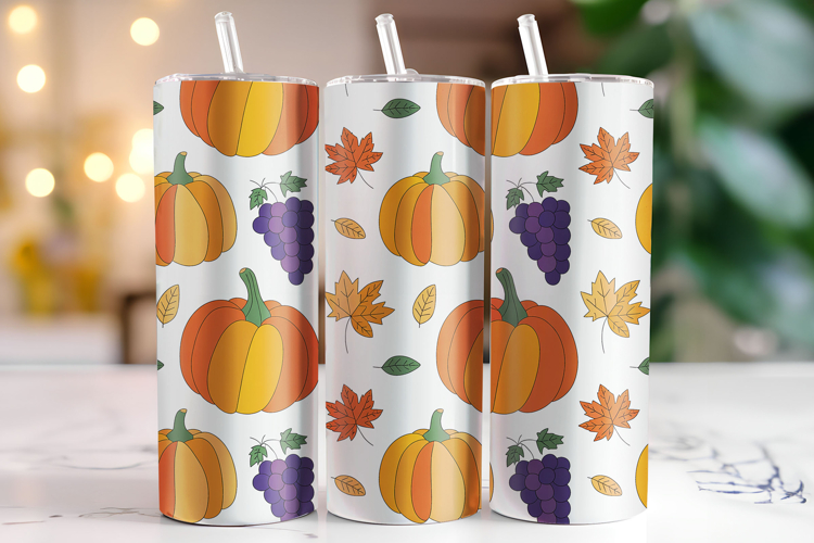 Halloween Pumpkin Tumbler Wrap | Sublimation | Tumblers