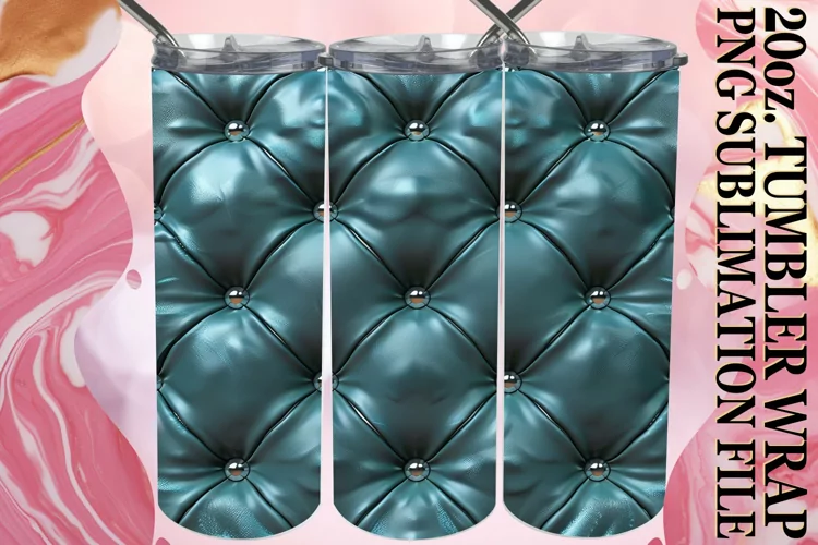 Puff Quilted Pattern Tumbler Sublimation, 20oz