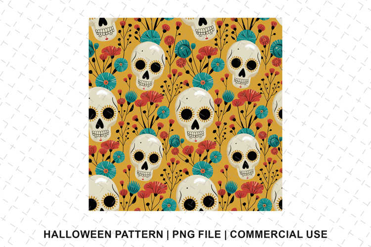 Skull Seamless Pattern Image 19