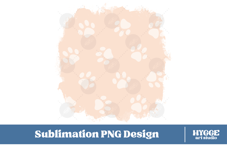 American 4th of July Cat Dog Paw Background Png Sublimation