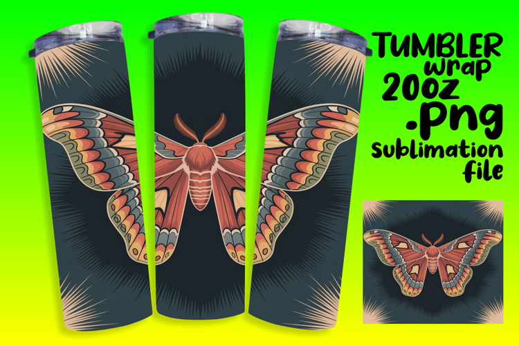Sublimation-Ready 20oz Design , Butterfly
