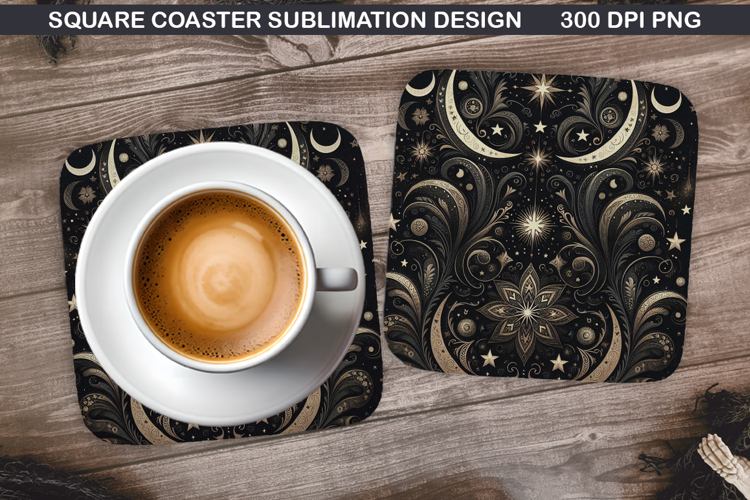 Halloween Coaster Sublimation, Halloween Coaster PNG Design