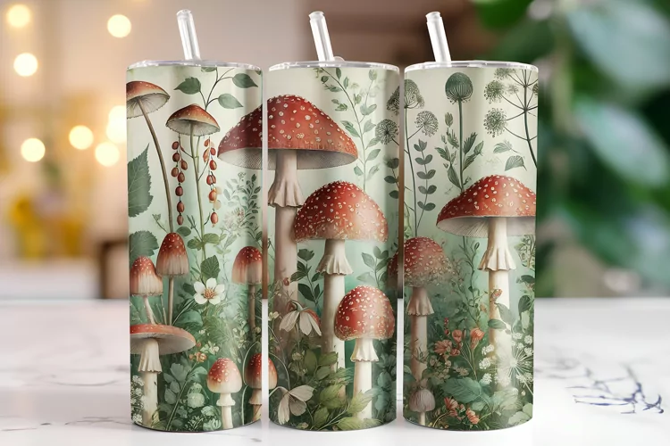 Mushroom Tumbler Wrap | Sublimation | Tumblers