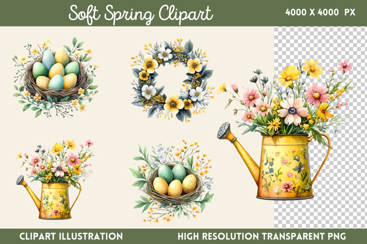 Soft Spring Clipart PNG