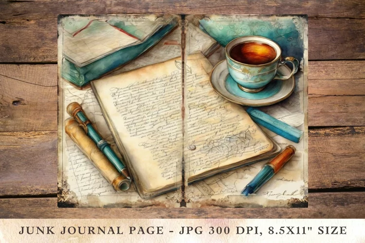 Printable Junk Journal Pages tea 9