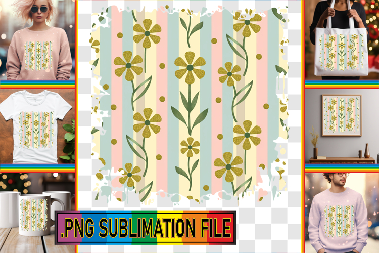 LUMINOUS TSHIRT Ideas PNG, Gold Flower
