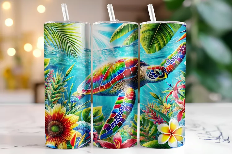 Turtle Tumbler Wrap | Sublimation | Tumblers