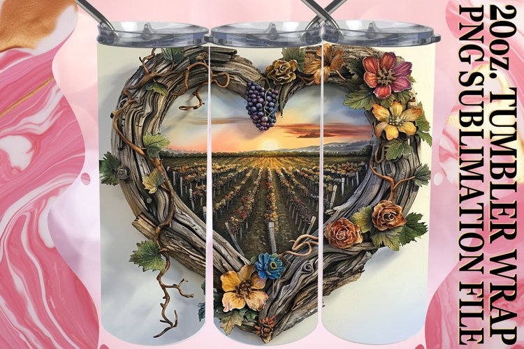 Heartwood Delight Tumbler Sublimation - Summer View example image 1