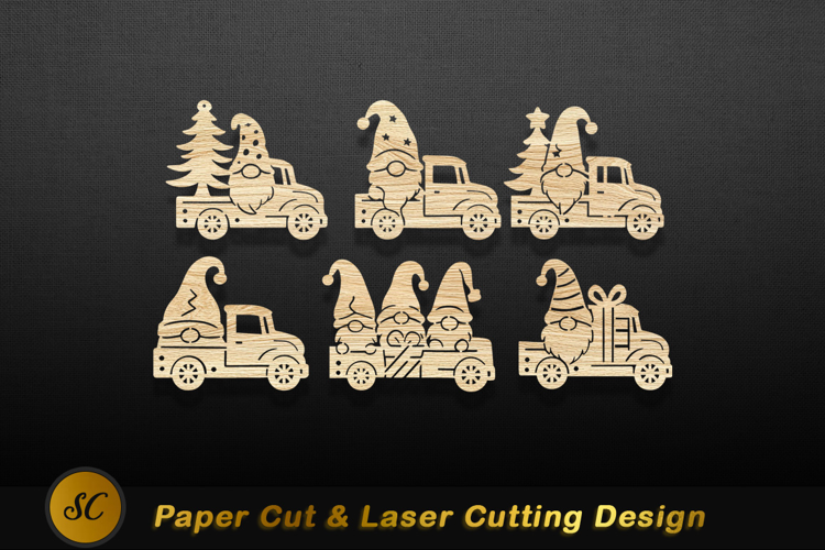Wooden Christmas Train Characters gingerbread snowman Laser