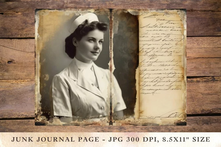 Printable Junk Journal Pages nurse 1