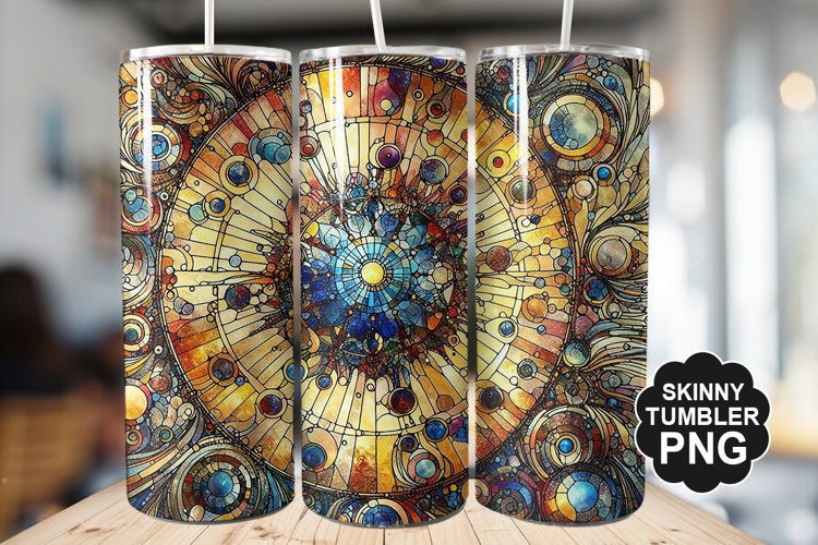 Stained On Stained Glass Tumbler Warp - Tumbler Design