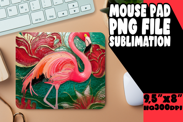 VIBRANT desk MAT PNG Inspiration, Flamingo example image 1