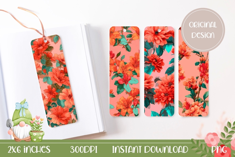 Flowers Bookmark Designs, Floral Bookmarks Printable