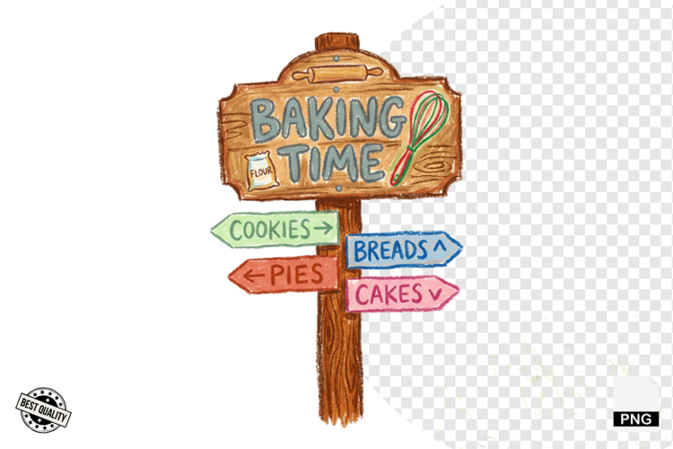 Baking Signpost PNG