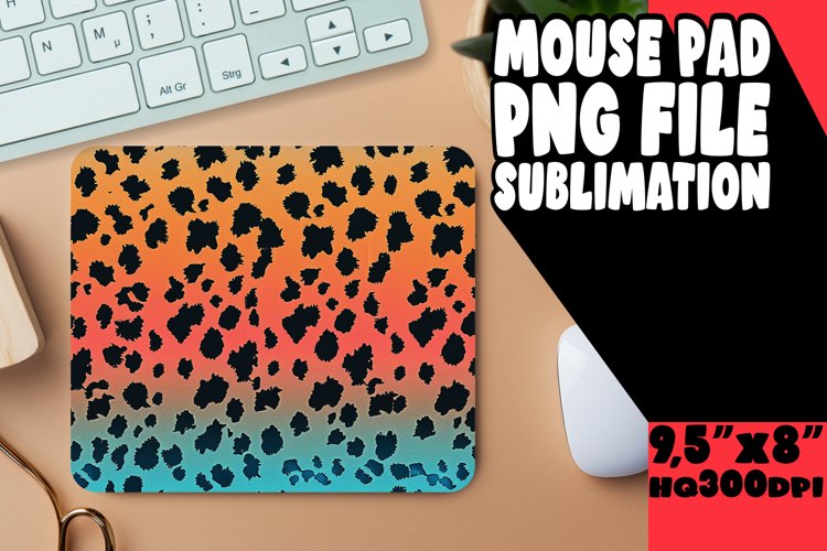 Glitter Leopard Mouse Pad Design Patterns for Earrings PNG