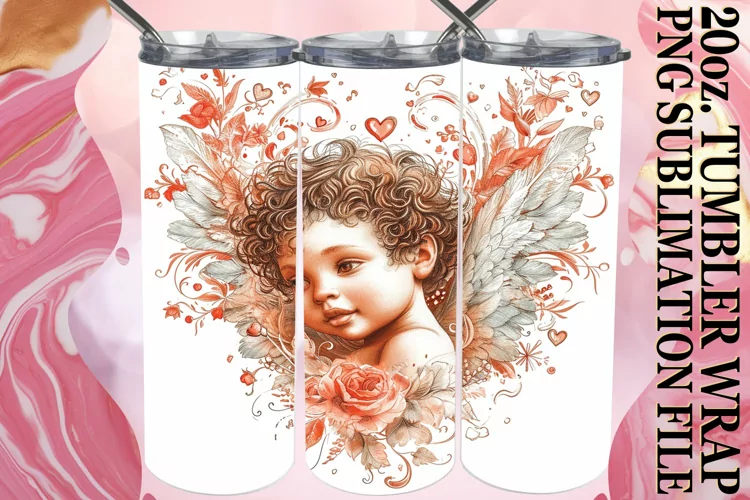 Tumbler Artistry: Love's Embrace