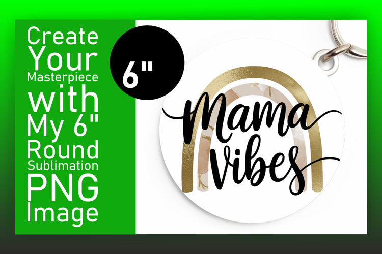 Elegant Keychain Circle PNG Artwork , Mothers Day