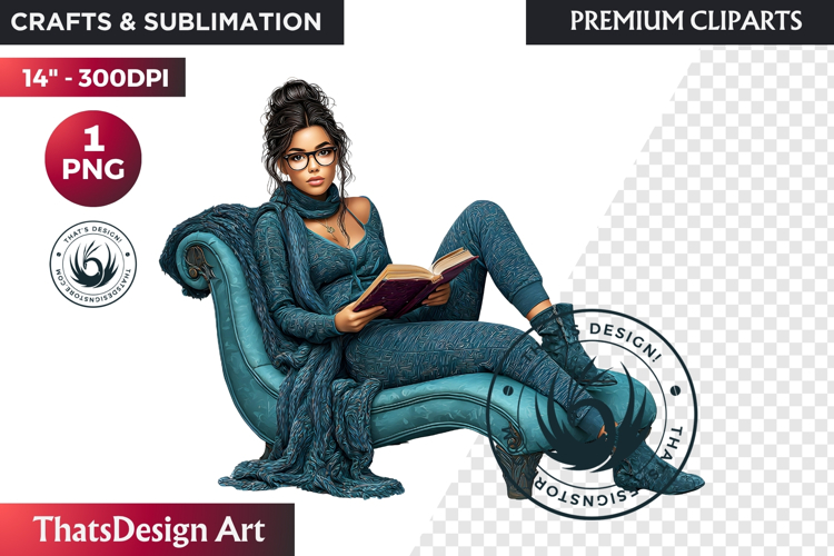 Cosy Winter Girl Clipart, Fashion Girl PNG, christmas