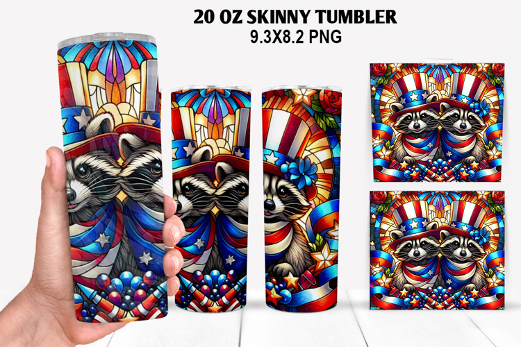 Skinny Tumbler 20oz Wrap Design,4th of july Tumble PNG