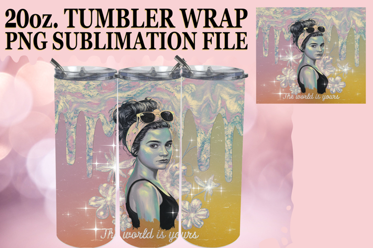 Dreamy escapes 20oz tumbler wrap, Woman