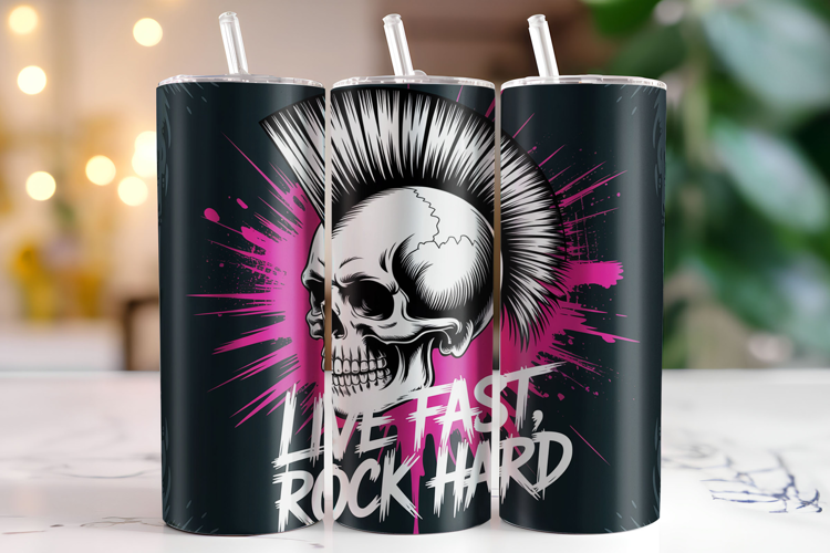 Live Fast Rock Hard Tumbler Wrap | Sublimation
