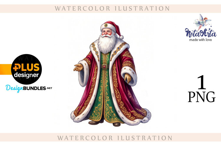 Christmas Santa in Elegant Attire example image 1
