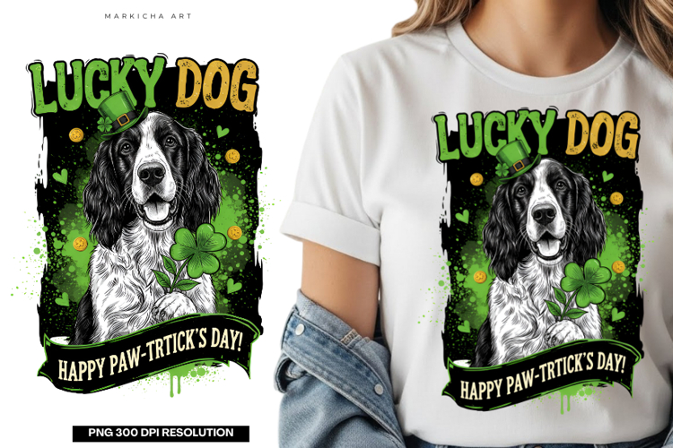St Patrick Day Dog Png Sublimation - Cute St patrick Dog