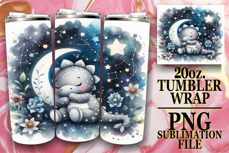 GENTLE SPIRITS 20oz TUMBLER WRAP, Cute Dino