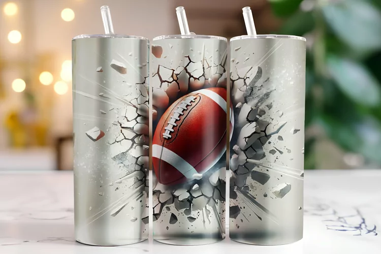 Football Tumbler Wrap | Sublimation | Tumblers