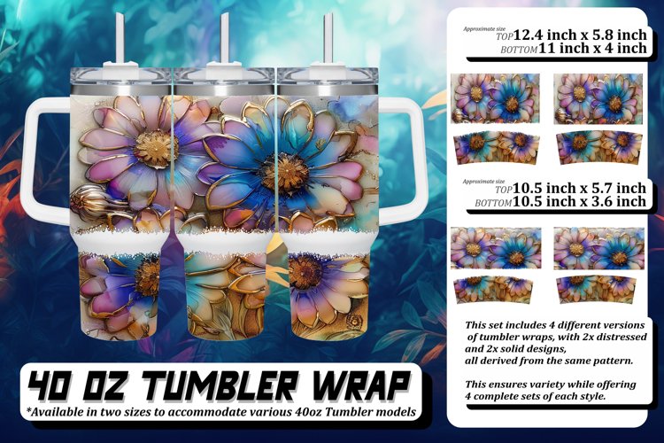 Sunshine Splendor: Pattern Sublimation 40oz example image 1