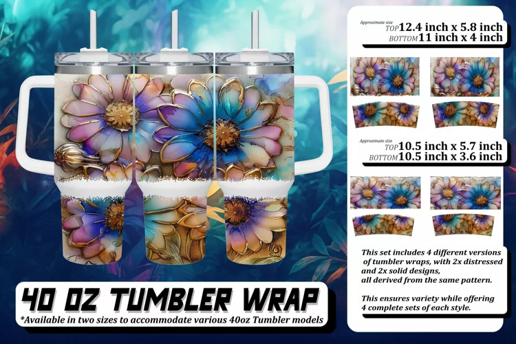 Sunshine Splendor: Pattern Sublimation 40oz