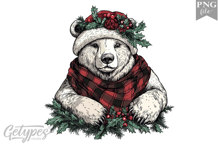 Christmas Bear Clipart Image 10