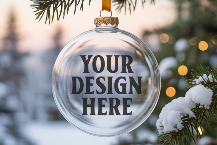 Acrylic Christmas Ornament Mockups , acrylic blank mockup