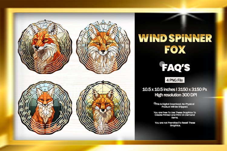 Fox Wind Spinner Sublimation - 04 Variations example image 1