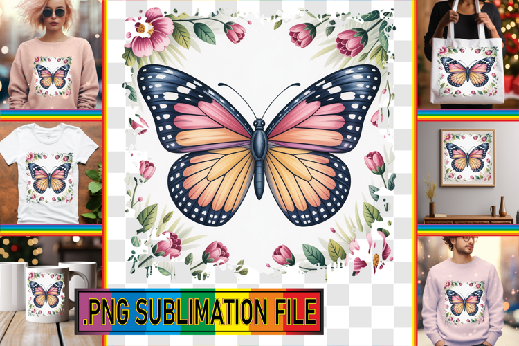 Vibrant TSHIRT Art Ideas, Butterfly
