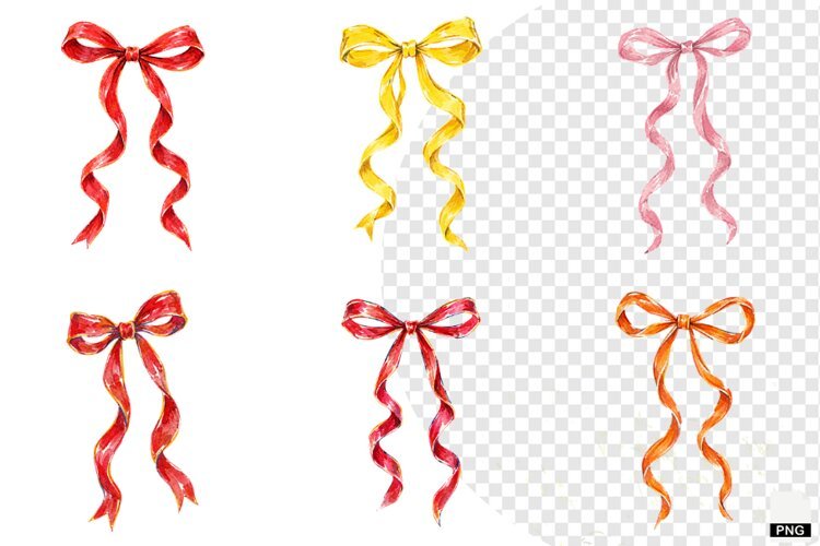 Christmas Bows PNG example image 1