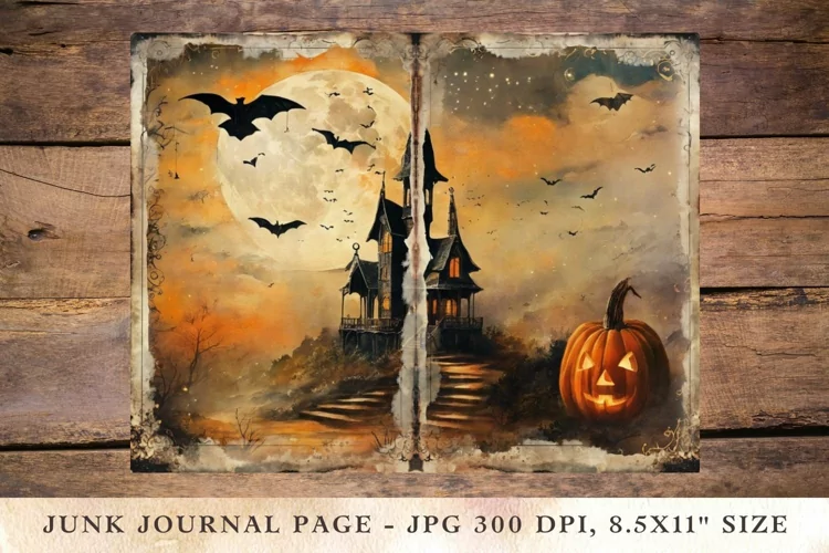 Printable Junk Journal Pages halloween 30