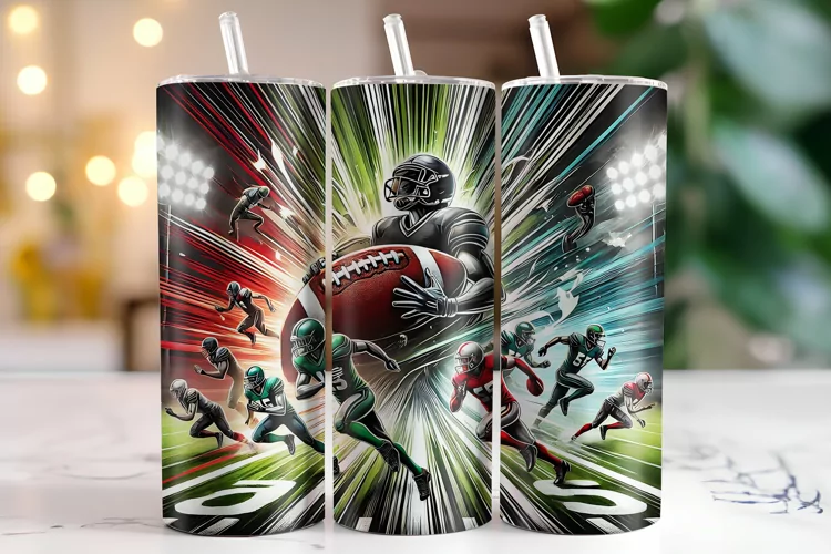 Football Tumbler Wrap | Sublimation | Tumblers