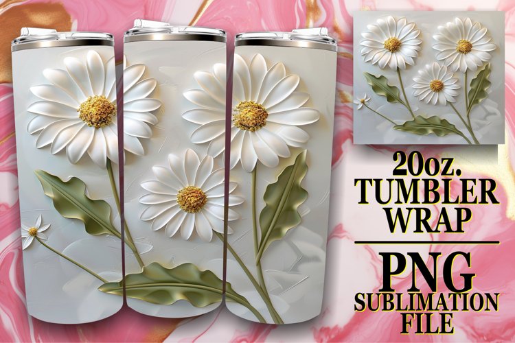 3D Flower Harmony: 3D Tumbler Sublimation