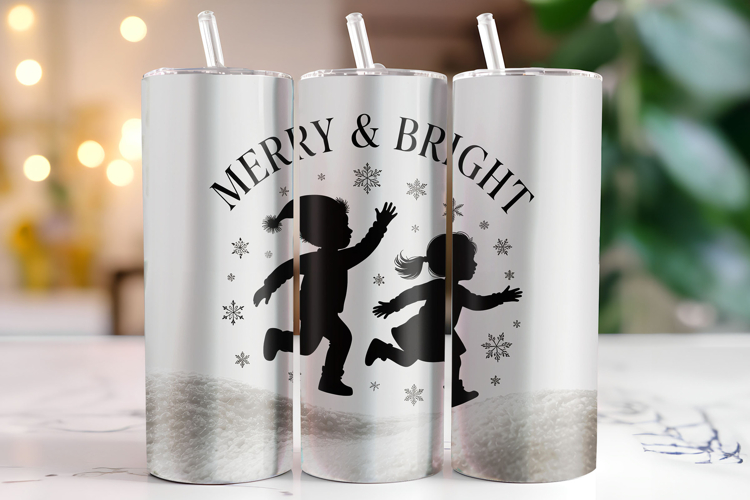 Merry & Bright Svg | Christmas Svg | Svg Cut Files