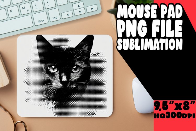Cheerful Cat Design Mouse Mat example image 1