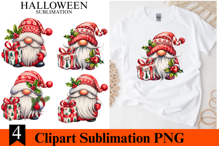 4 Christmas Gnome Clipart PNG | Merry Christmas Png